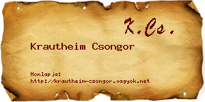 Krautheim Csongor névjegykártya